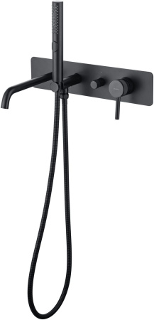 Фото встраиваемый комплект для ванны и душа allen brau priority 5.31a05-31, черный матовый