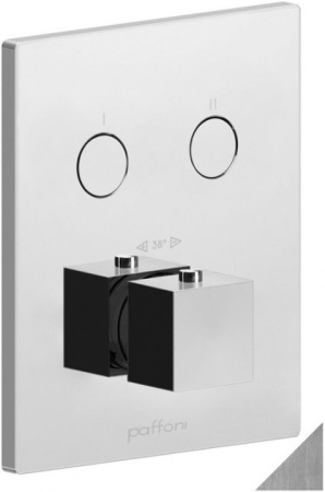 Фото встраиваемый смеситель для ванны и душа paffoni compact box cpt518st, сталь 