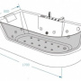 Фото акриловая ванна grossman gr-17000l на ножках l 170x80