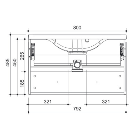 Фото тумба подвесная caprigo accord 80 см 2212-sf019, графит