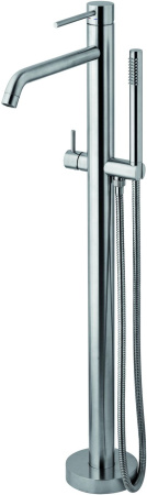 Фото напольный смеситель для ванны paffoni light lig032st, сталь