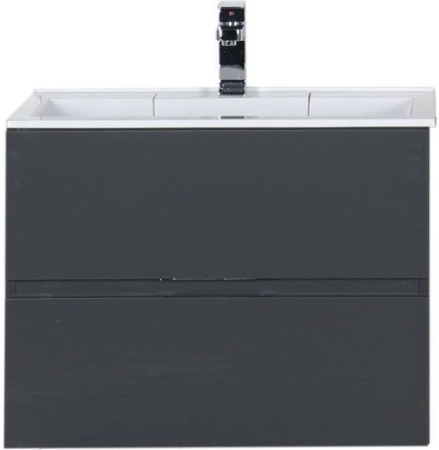 Фото тумба подвесная с раковиной aquanet алвита 70 серый антрацит