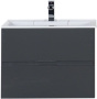 Фото тумба подвесная с раковиной aquanet алвита 70 серый антрацит