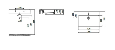 Фото раковина creavit next 70*50 см nx270-00cb00e-0000, белая