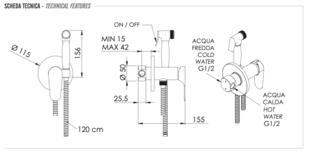Фото гигиенический душ со смесителем remer сlass line l65, хром