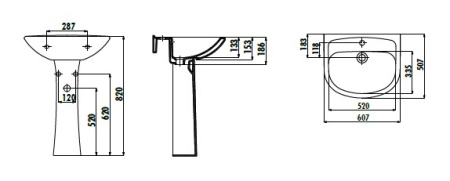 Фото раковина подвесная creavit pitta pa060-00cb00e-0000 60 см, белая