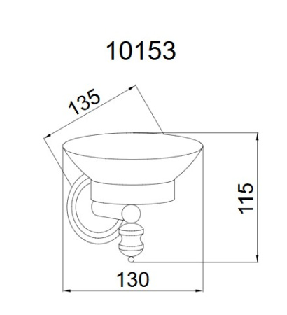 Фото мыльница настенная boheme palazzo 10153, золото