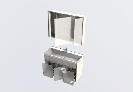 Фото комплект мебели aquanet латина 100 белый