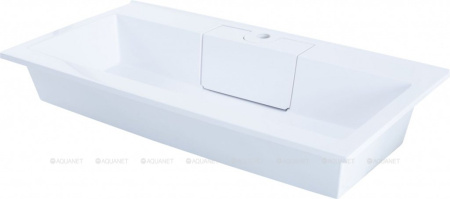 Фото раковина для тумбы цвет и стиль фортуна 90 см, белая