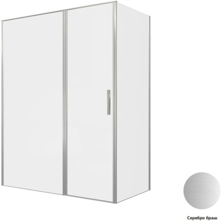 Фото душевой угол allen brau priority 3.31038.ba + 3.31041.ba 160*80*200 см, профиль серебро браш