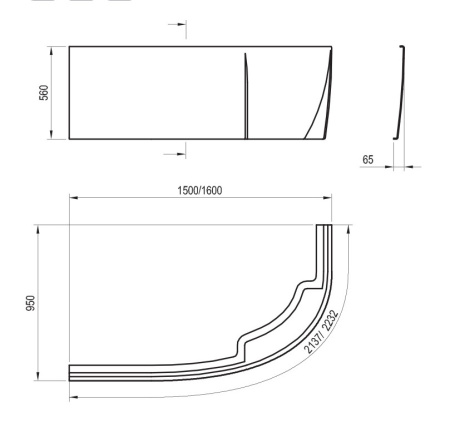 Фото фронтальная панель ravak rosa 95 p 150, cz56100a00