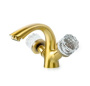 Фото смеситель для раковины boheme crystal 311-crst, бронза