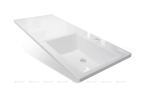 Фото раковина под тумбу эстет даллас 120 r, белая