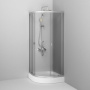 Фото душевой угол am.pm x-joy 80*80 см, профиль хром/стекло прозрачное