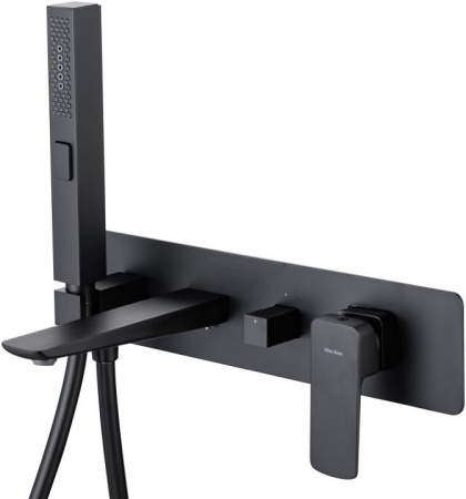 Фото встраиваемый комплект для ванны и душа allen brau infinity 5.21007-31, черный матовый