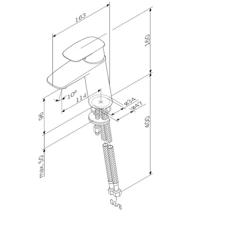 Фото смеситель для раковины am.pm spirit v2.1, хром