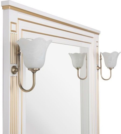 Фото комплект мебели  aquanet паола 90 белый/золото (литьевой мрамор)