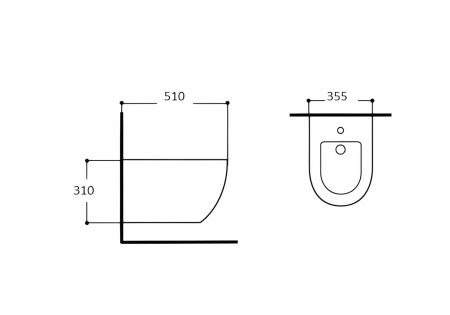 Фото биде подвесное aquatek европа aq1016-mg 510*355*310, цвет серый матовый