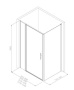 Фото душевой угол allen brau priority3.31035.ba + 3.31041.ba 140*80*200 см, профиль серебро браш