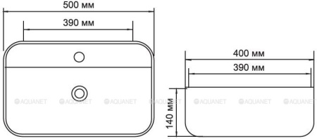 Фото раковина накладная aquanet soul-2-mb 50*40 см, черная матовая