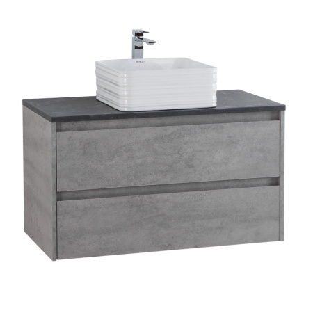 Фото тумба подвесная belbagno kraft 80 cemento grigio