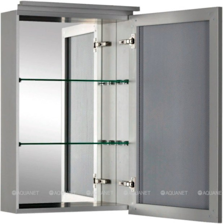 Фото зеркало-шкаф de aqua алюминиум 50 серебро