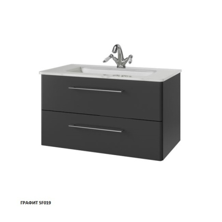 Фото тумба подвесная caprigo accord 80 см 2212-sf019, графит