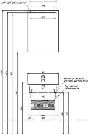 Фото комплект мебели aquanet порто 50 белый