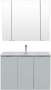 Фото комплект мебели aquanet алвита new 100 3 дверцы, серый