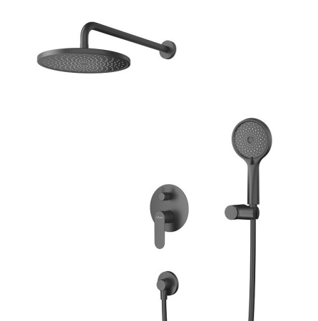 Фото душевая система cezares stylus-dset-nop, черный матовый