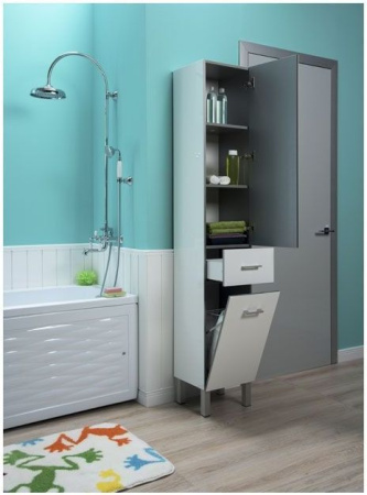 Фото пенал напольный aquanet верона 35 б/к белый