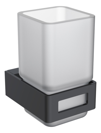 Фото стакан настенный boheme q 10944-b, черный матовый