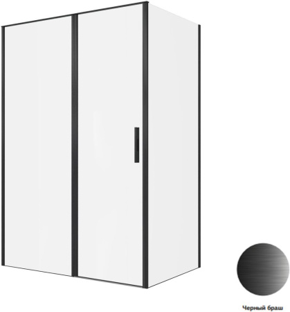 Фото душевой угол allen brau priority3.31036.bba + 3.31045.bba 140*90*200 см, профиль черный браш