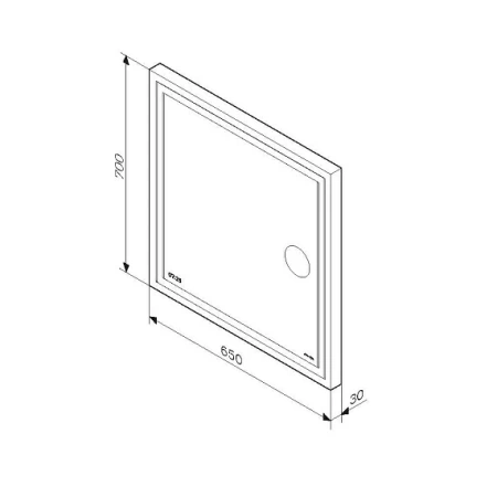 Зеркало с LED подсветкой Am.Pm Gem M91AMOX0653WG 65*70 см, часы
