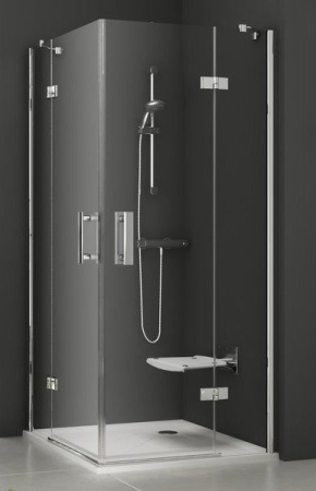 Фото душевой угол ravak smartline smsrv4-90 1sv77a00z1 90*90*190 см, стекло прозрачное/профиль хром