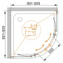 Фото душевой угол cezares pratico-r-2-90-c-cr 90*90*185 см