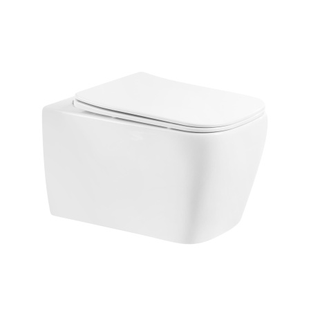 Фото унитаз подвесной безободковый belbagno veneto bb132chr, белый