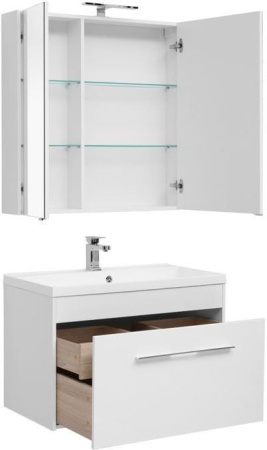 Фото комплект мебели aquanet августа 90 белый (раковина нота new)