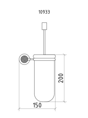 Фото ерш настенный boheme royal cristal 10933-cr, хром