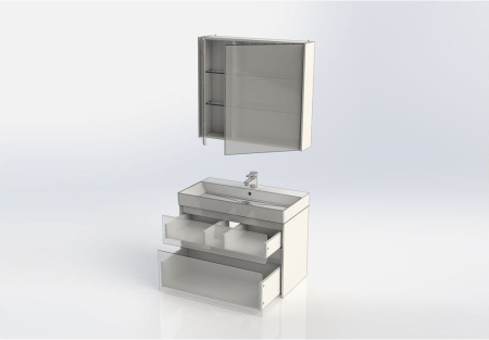 Фото комплект мебели aquanet бруклин 85 белый