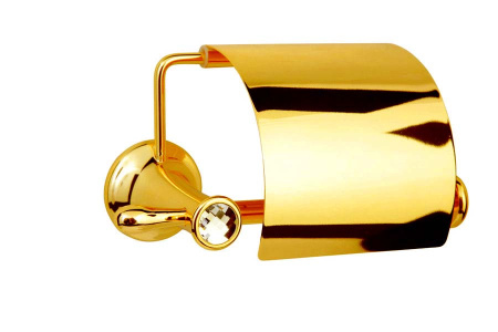 Фото бумагодержатель с крышкой boheme chiaro 10501, золото