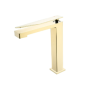 Фото смеситель для раковины высокий boheme q 142-gg.2, золото
