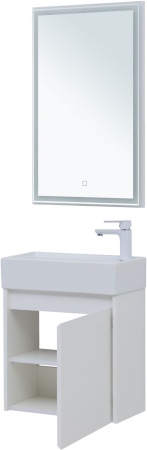 Фото комплект мебели aquanet nova lite 50 белый глянец (с дверецей)