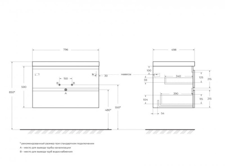 Фото тумба подвесная cezares molveno-80-2c-so-lg