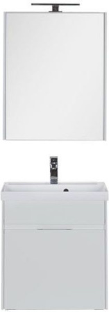 Фото комплект мебели aquanet латина 60 белый (1 ящик)