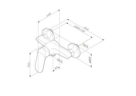Фото смеситель для душа am.pm sunny, хром