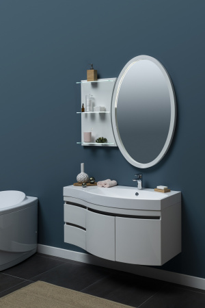 Фото комплект мебели  aquanet опера 115 r белый (2 дверцы 2 ящика)