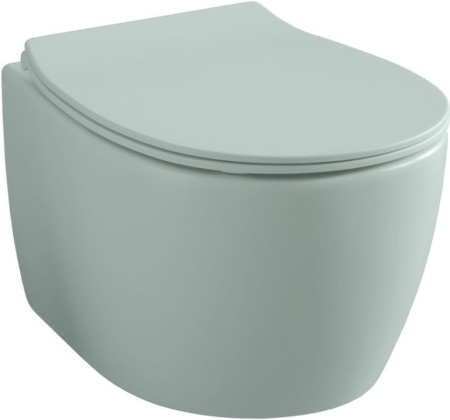 Фото унитаз подвесной безободковый allen brau fantasy 4.11004.mt, мятный