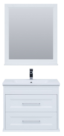 Фото комплект мебели aquanet бостон м 80 белый( лит. мрамор)