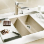 Фото мойка для кухни из искусственного камня blanco subline 340/160 u 523554 шампань l